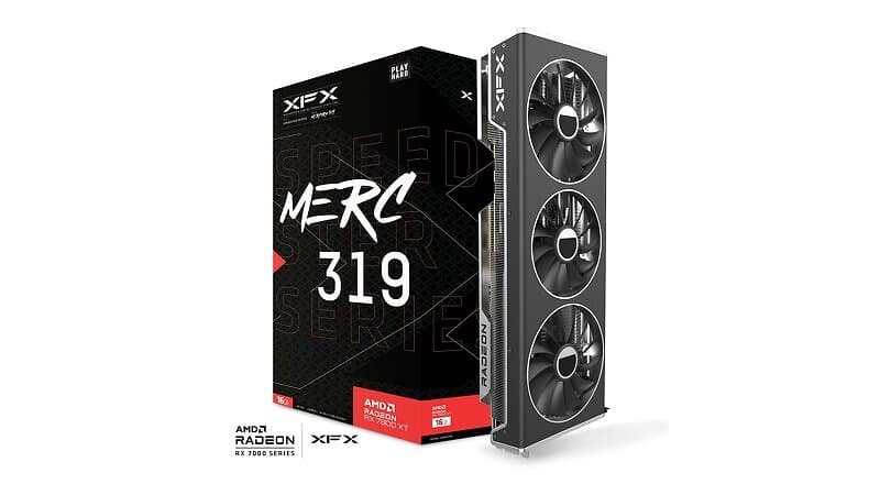 XFX Radeon RX 7800 XT Speedster MERC 319 Black Edition HDMI 3xDP 16GB