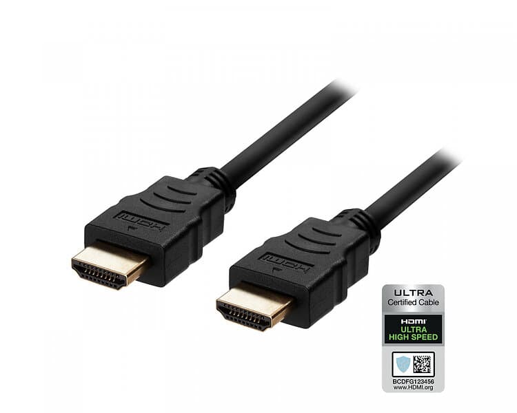 Deltaco Ultra High Speed HDMI-kabel 2.1 Svart 5m