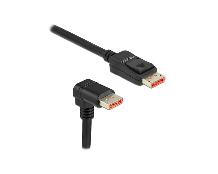 DeLock DisplayPort Kabel 1.4 (4k/8k) Nedåtvinklad Svart 3m