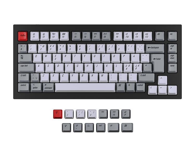 Keychron ISO Q1 & K2 Dye-Sub PBT Keycap Set Nordic Retro