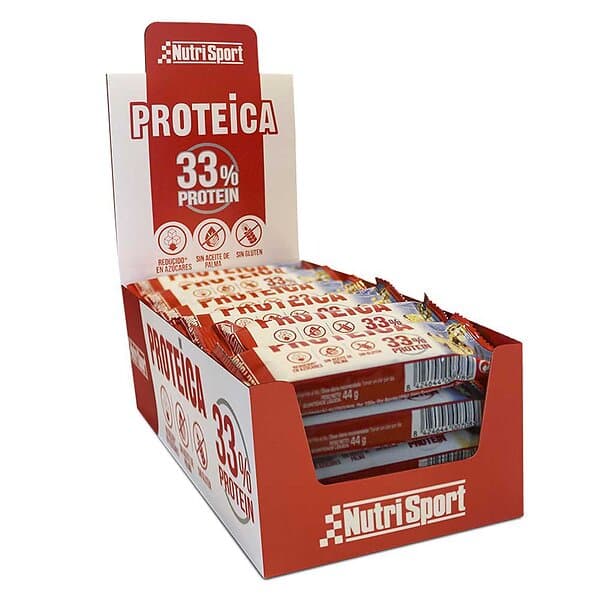 Nutrisport 33% Protein 44gr Protein Bars Box Vanilla&cookies 24 Units Flerfärgad