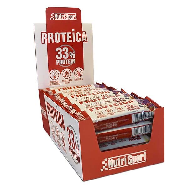 Nutrisport 33% Protein 44gr Protein Bars Box White Choco&berries 24 Units Flerfä