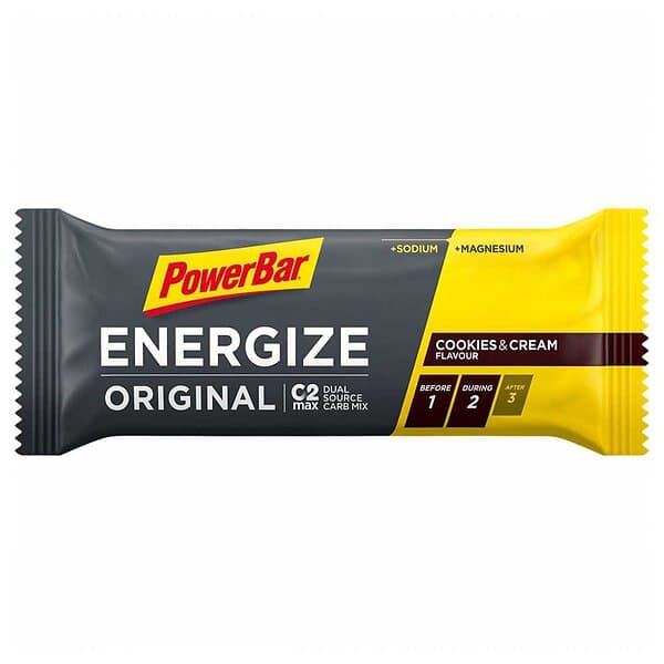 PowerBar Energize Original 55g 15 Units Cookie And Cream Energy Bars Box Gul,Grå