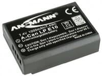 Canon Ansmann A-Can LP-E10 Batteri Li-Ion 1000 mAh för EOS 1500, 2000, 3000, 4000, Kiss X80, Kiss X90, Rebel T100, Rebel T7, Rebel T7+