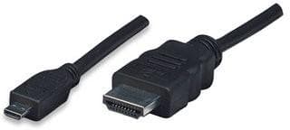 Manhattan Shielded HDMI - HDMI Micro High Speed with Ethernet 2m