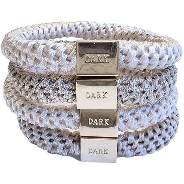 Dark Fat Hair Ties 4 pk Combo Neutrals