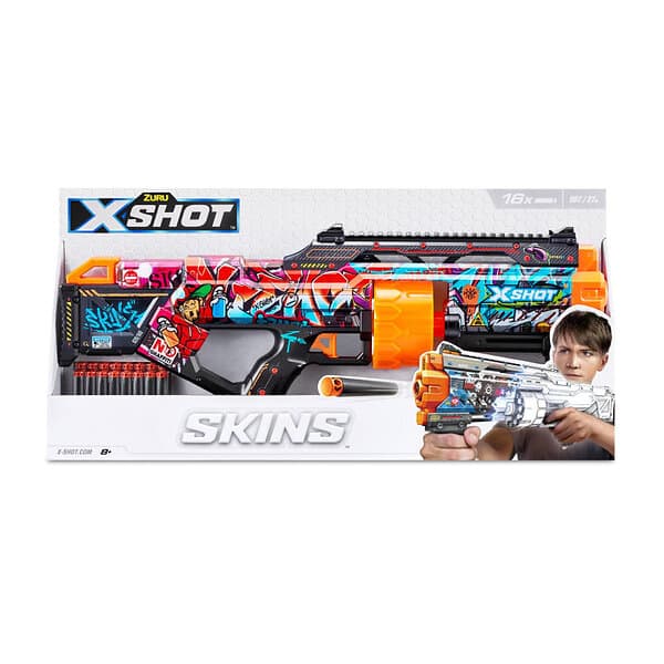 Zuru X-Shot Skins Last Stand Dart Blaster med 16 Pilar, No Graffiti