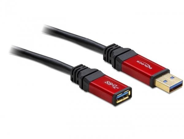 DeLock Premium USB A - USB A M-F 3.0 1m