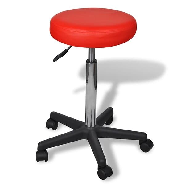 vidaXL Office-Stool röd 240472