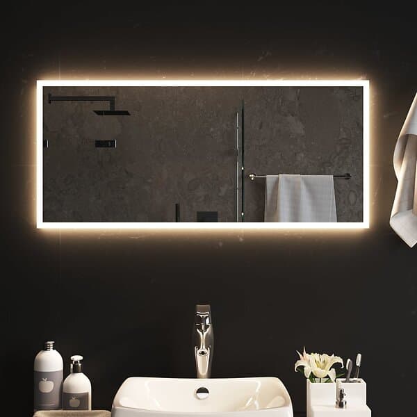 vidaXL Badeværelsesspejl LED 90x40 cm 151769