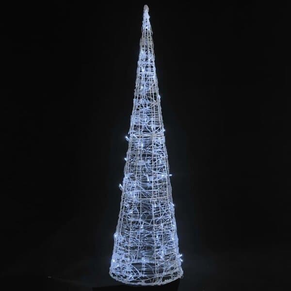 vidaXL Ljuskon LED pyramid akryl kallvit 90 cm 329802