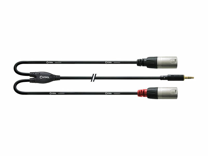 Cordial CFY 1.8 WMM 3.5mm minitele stereo 2 x XLR Male, 1.8m