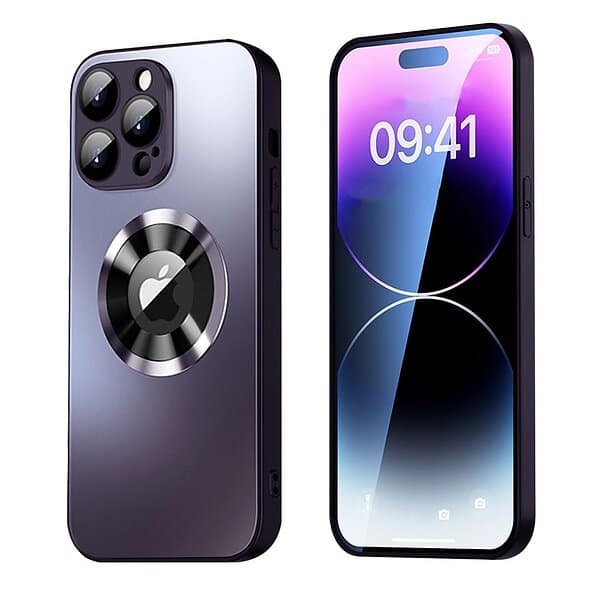 SiGN Magnetic Case iPhone 15 Pro with lens protection and logo view Svart