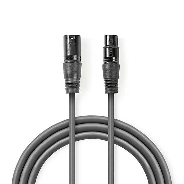 Nedis DMX Cable 3-Pin Dark Grey 3m