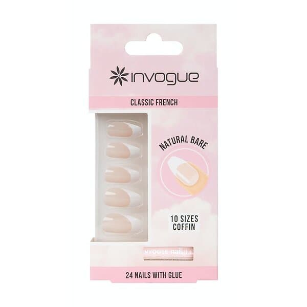 Invogue Bare French Coffin Nails 24 st.