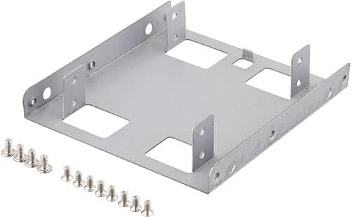 Deltaco monteringsram, 2x2.5" HDD till 3.5", silver RAM-8A