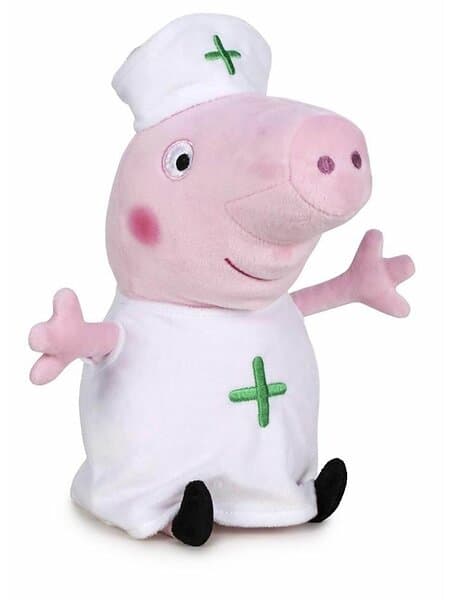 Peppa Pig Greta Gris Gosedjur Eco Sjuksköterska 27cm