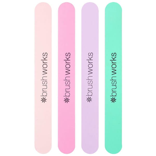 Brushworks Pastel Coloured Nail Files 4 st