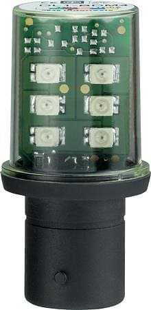 Schneider Electric LED lampa, Grön, BA15d, 24V AC_DC