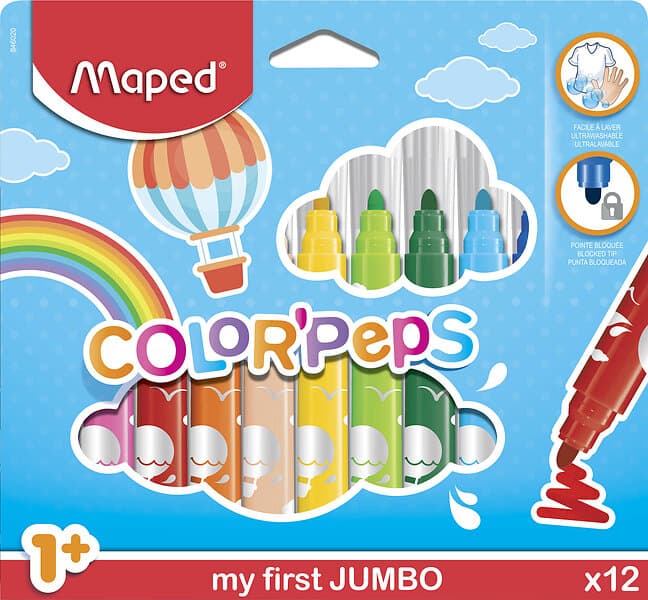 Maped Tuschpennor Jumbo 12-pack