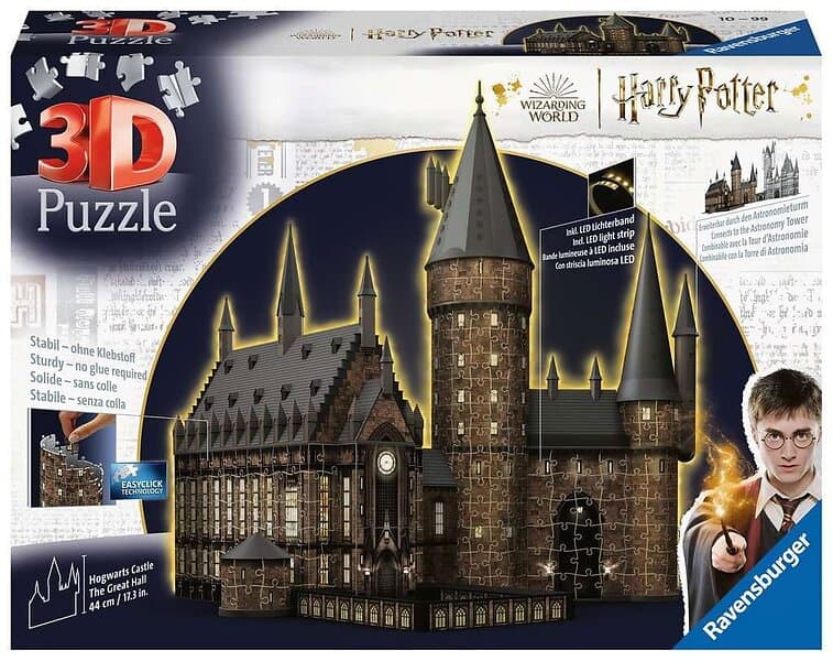 Ravensburger Hogwarts Castle Great Hall Night Edition 540p 3D pusselspel