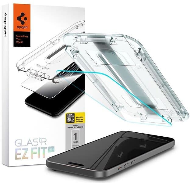 Spigen Glas.tR EZ Fit HD for Apple iPhone 15