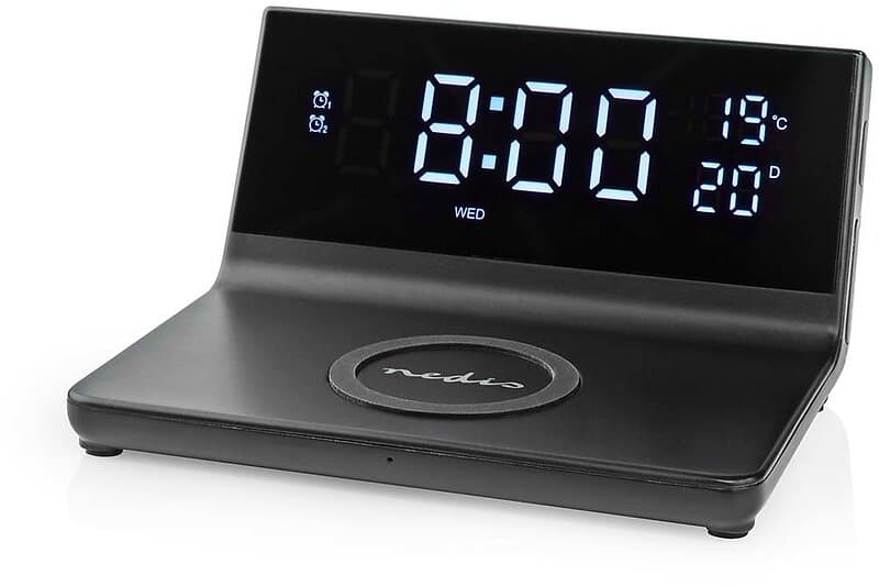 Nedis Multifunctional Alarm Clock Vit