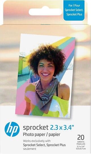 HP Sprocket Select Zink Paper 2.3x3.4" 20-pack