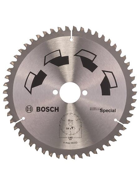 Bosch Cirkelsågklinga SPECIAL D= 190 mm; borrhål= 30 mm; K= 54