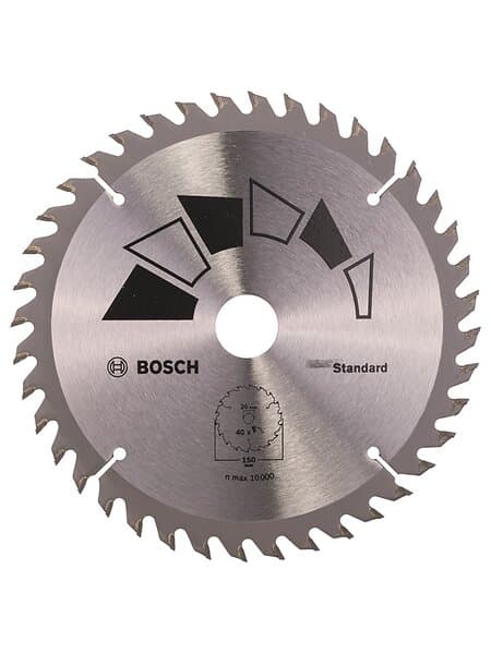 Bosch Cirkelsågklinga STANDARD D= 150 mm; borrhål= 20 mm; K= 40