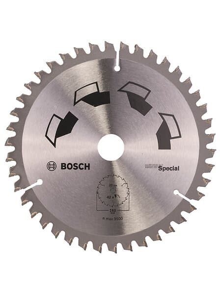 Bosch Cirkelsågklinga SPECIAL D= 160 mm; borrhål= 20 mm; K= 42