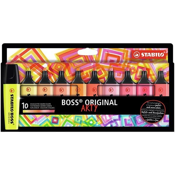 Stabilo Överstrykningspennor Arty 10-pack Varma nyanser Boss