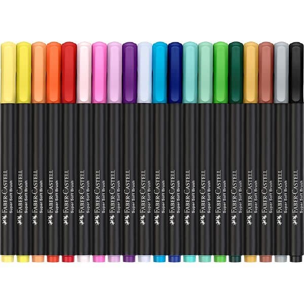 Black Edition Penselpennor ask med 20 färger, Faber-Castell