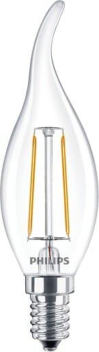 Philips CorePro LED Kerte 2W E14 827 BA35 klar 250 lumen, vindby