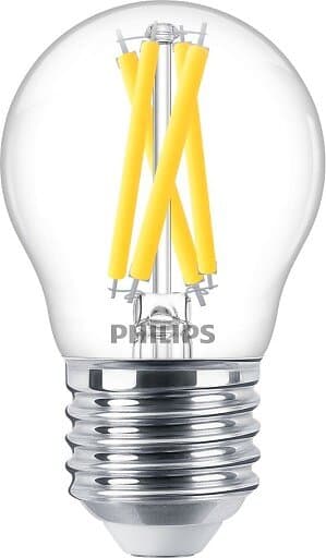 Philips MASTER LED Krone DimTone 3.4W 470 lumen E27 P45 klar