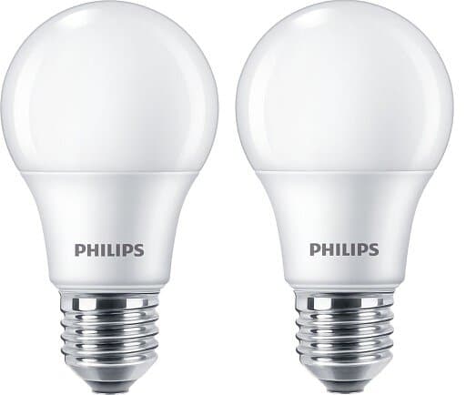 Philips LED Standard 8W 827 806 lumen E27 A60 matt 2-pack