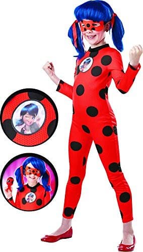 Rubies Rubie's Officiell Miraculous Ladybug Deluxe barndräkt och ögonmask, super