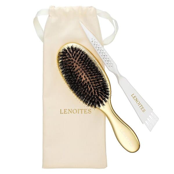 Lenoites Hair Brush Wild Boar Gold