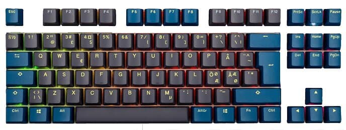 Ducky Daybreak Keycap Set PBT- Ljusblå/Svart