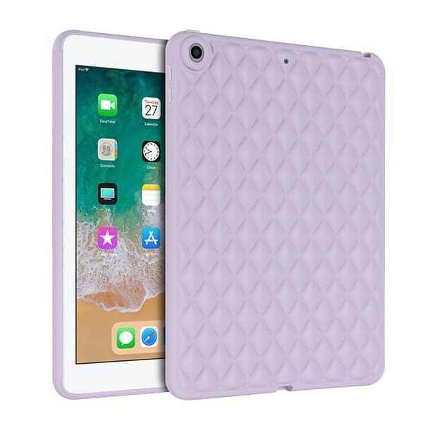 Inskal iPad 9.7 (2018-2017) iPad Air 2 Flexibelt Plast Skal Rhombe Design Lila