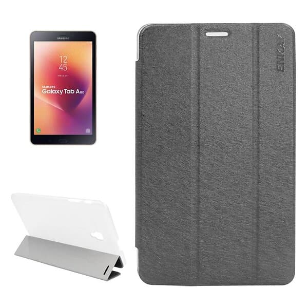 ENKAY Samsung Galaxy Tab A 8.0 (2017) Tri-Fold SKYDDA CASE Gray Black