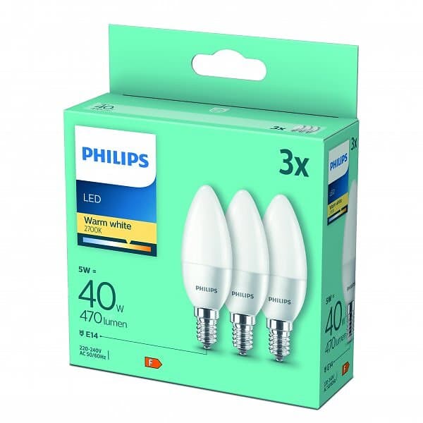 Philips E17 5.5W LED Kron 3-P Promo