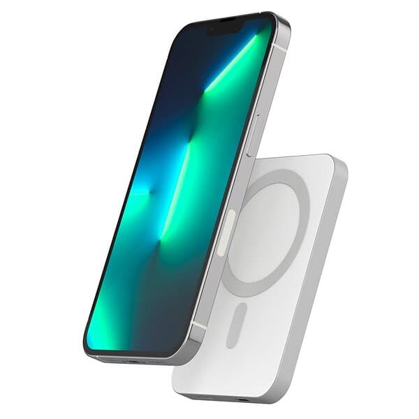 Epico 20W Aluminium Trådlös Magnetisk Powerbank 5.000 mAh