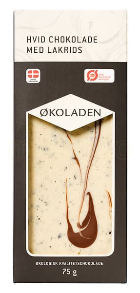 Økoladen Choklad vit lakrits EKO 75g