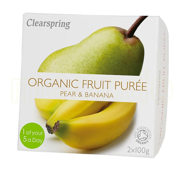 Clearspring Fruktmos Banan, Päron EKO 200g