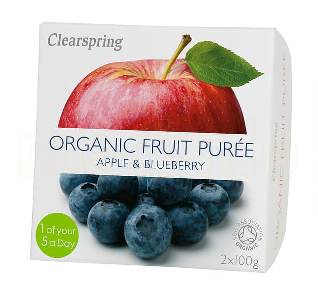 Clearspring Fruktpuré Äpple & Blåbär 200 Gram