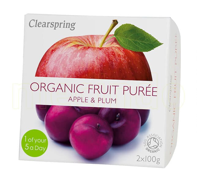 Clearspring Fruktpuré m. Äpple och Plommon EKO 200 Gram