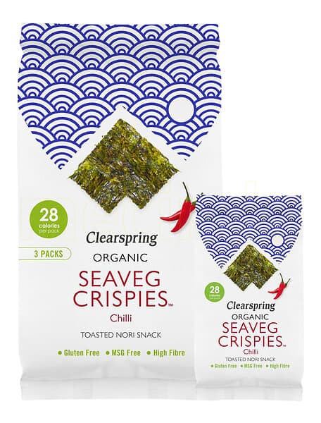 Clearspring Seaveg Crispies Chilli Eko 1 Förpackningar