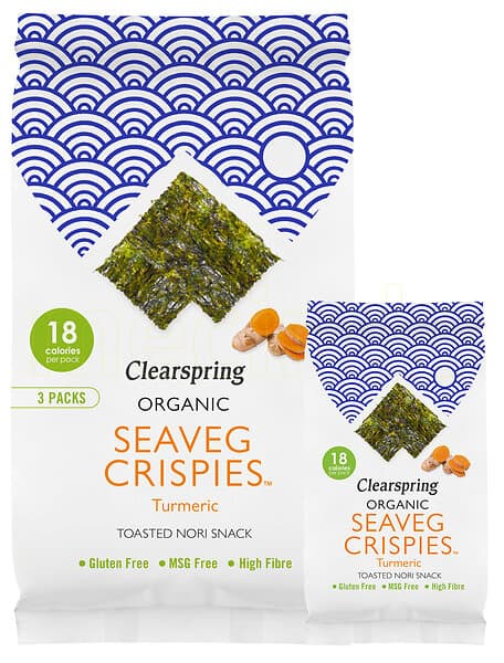 Clearspring Tang Chips Gurkmeja Multi EKO Pack (Seaveg Crispies) 12g