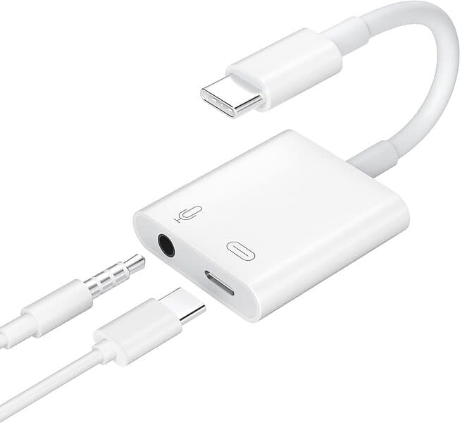 NÖRDIC USB-C till 3.5mm ljudadapter USB-C hörlursadapter och PD 61W laddning